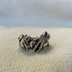 Sterling Silver Cat Ring Size 9/9.5